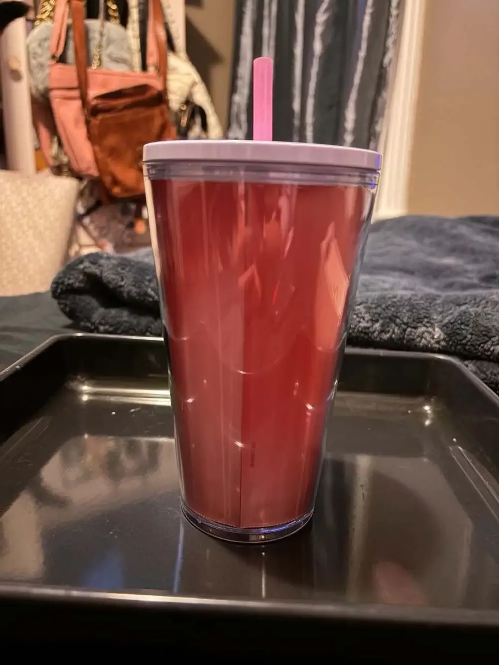Starbucks 2019 Holiday Lenticular Holographic 16oz Cold Cup Tumbler Red/Pink